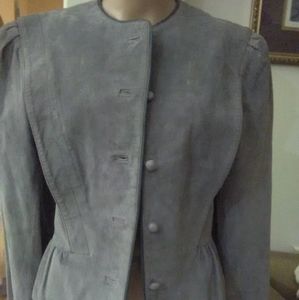 BNWOT. VINTAGE FAMOUS CASUAL CORNER LEATHER JACKET MINT COND. LINED/ LIKE SUEDE